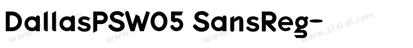 DallasPSW05 SansReg字体转换